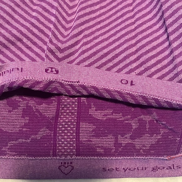 Lululemon Swiftly Tech Long Sleeve Crew Purple Camo Size 10 - Picture 10 of 16